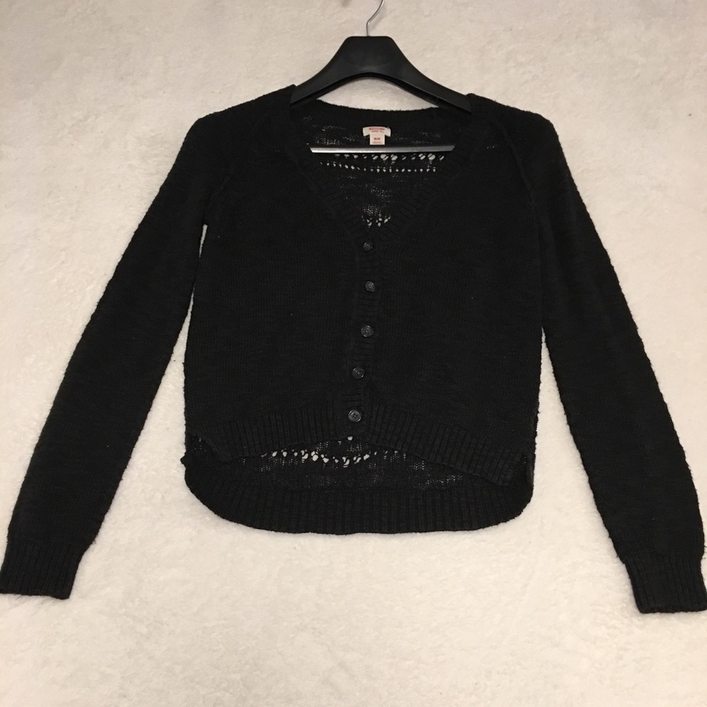 Sheer Black Cardigan